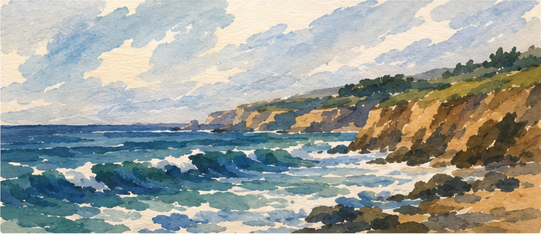 Gentle ocean waves at dusk, evoking spaciousness and emotional steadiness